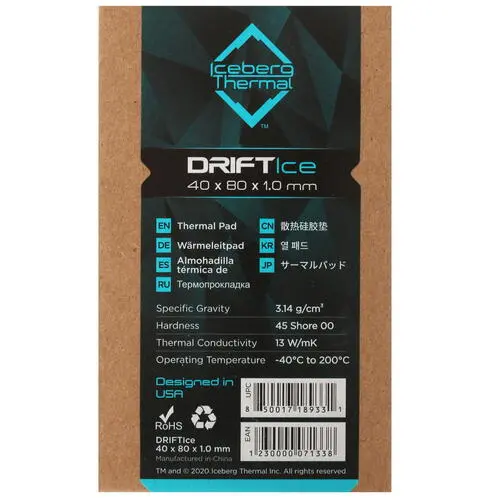 [DRIFTICE10-A0A] DRIFTIce Thermal Pad 40mmx80mm 1.0mm
